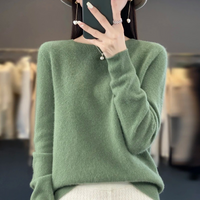 Pull en cachemire femme, col rond élégant, doux et confortable