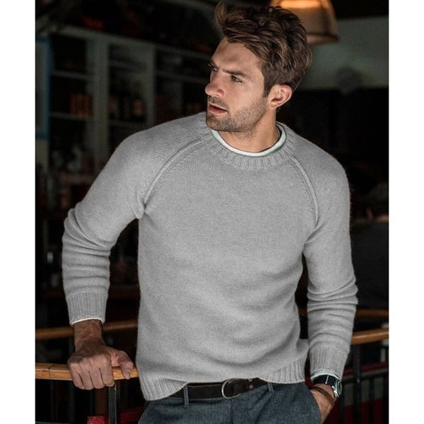 Pull en maille à col rond pour homme