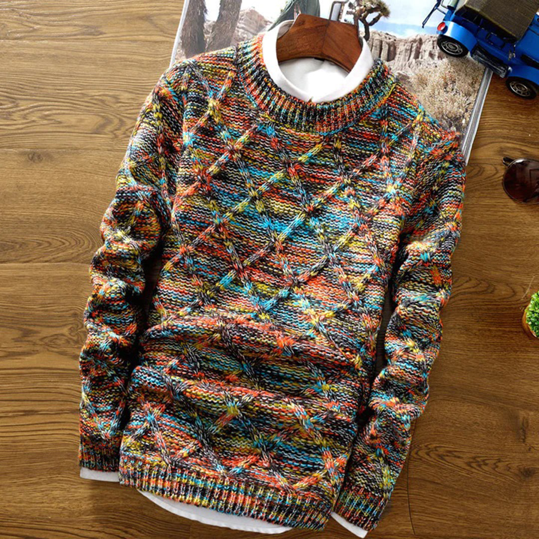 Pull en maille à col rond pour homme