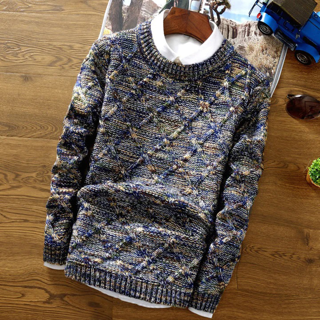 Pull en maille à col rond pour homme