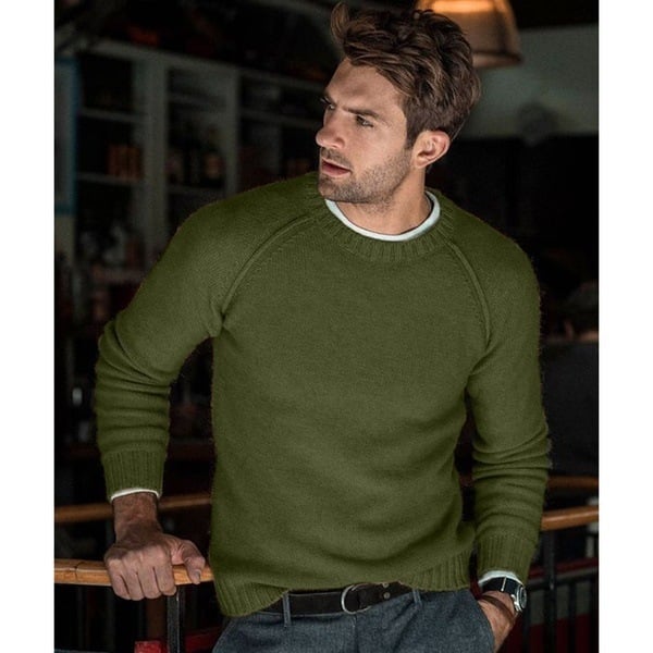 Pull en maille à col rond pour homme