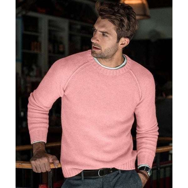 Pull en maille à col rond pour homme