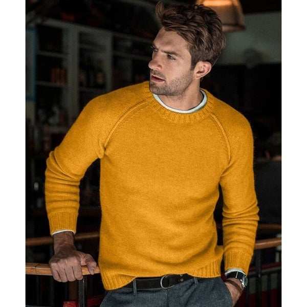 Pull en maille à col rond pour homme