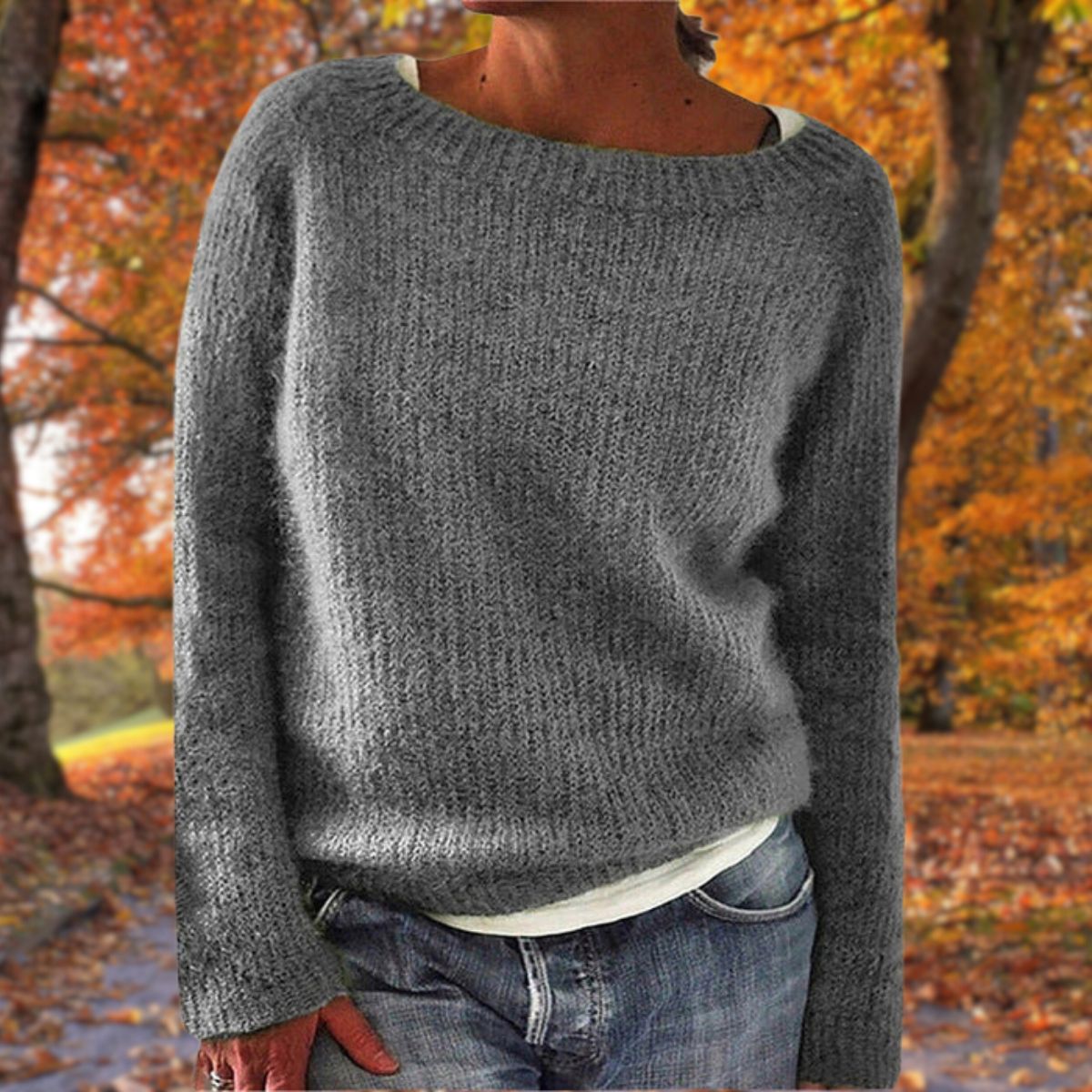 Pull en maille à manches longues pour femme