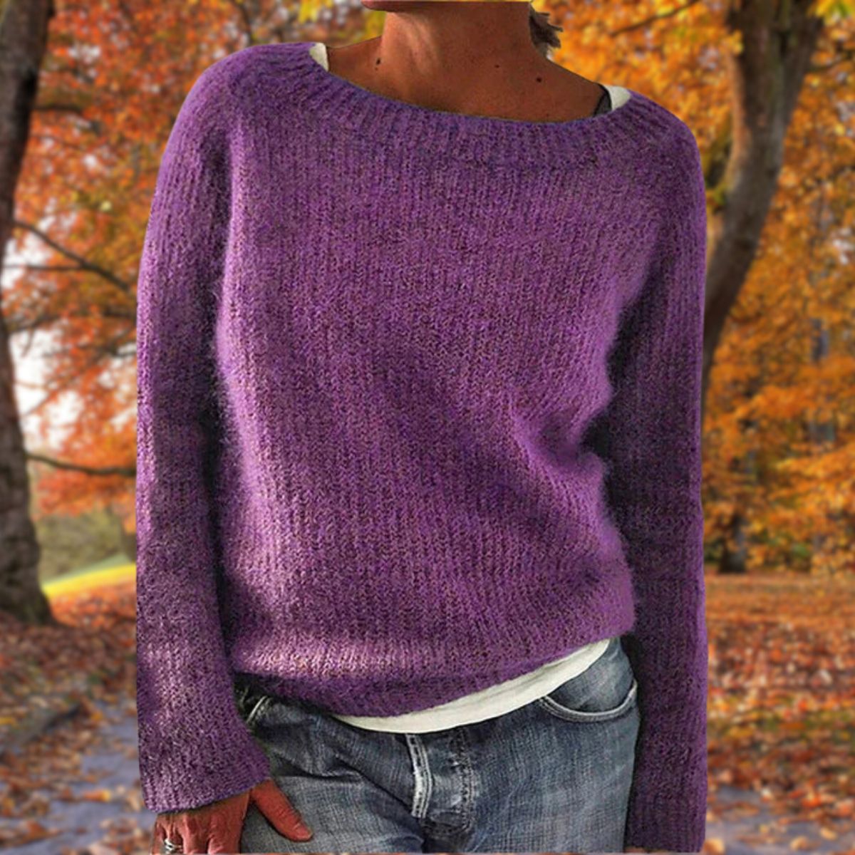 Pull en maille à manches longues pour femme