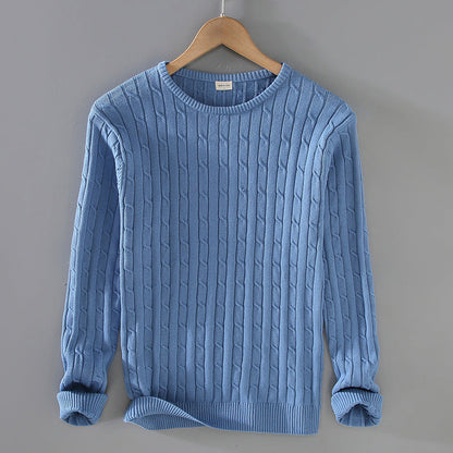 Pull en maille de coton à manches longues