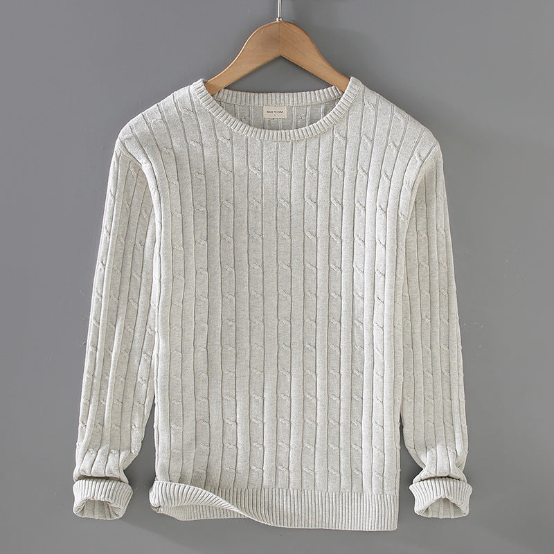 Pull en maille de coton à manches longues