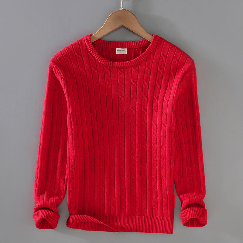 Pull en maille de coton à manches longues