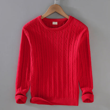 Pull en maille de coton à manches longues