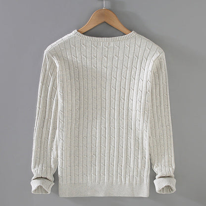 Pull en maille de coton à manches longues