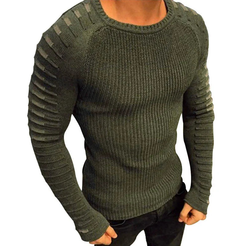 Pull en maille plissé long pour homme