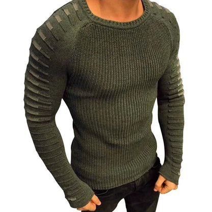 Pull en maille plissé long pour homme