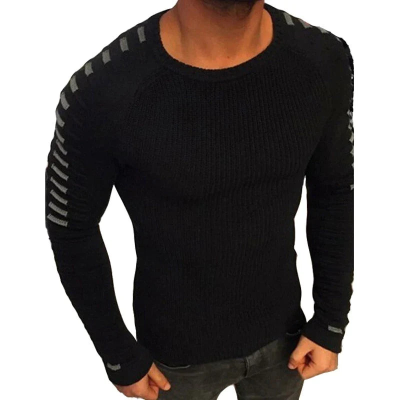 Pull en maille plissé long pour homme