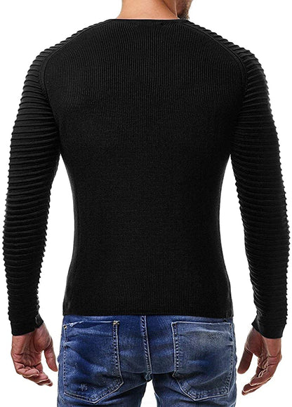 Pull en maille plissé long pour homme