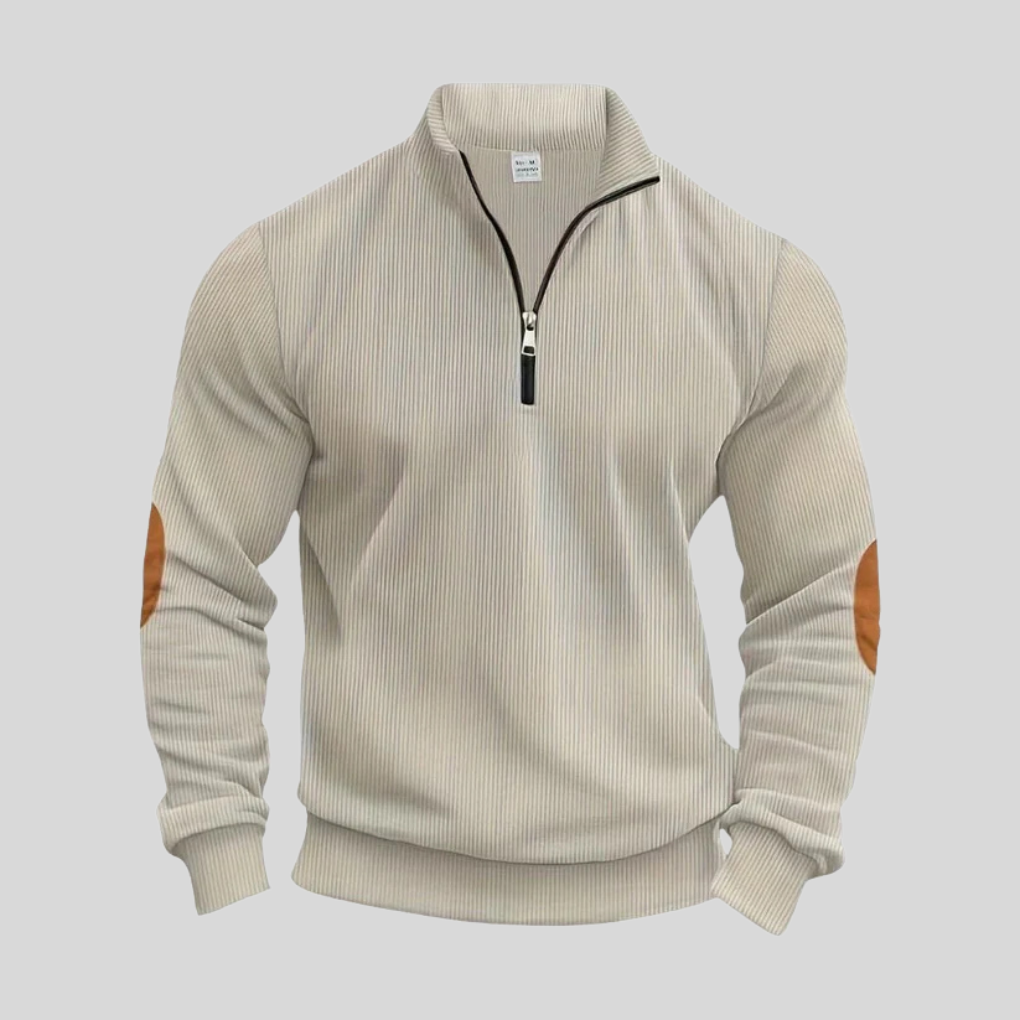 Pull homme à poignets côtelés