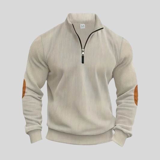 Pull homme à poignets côtelés