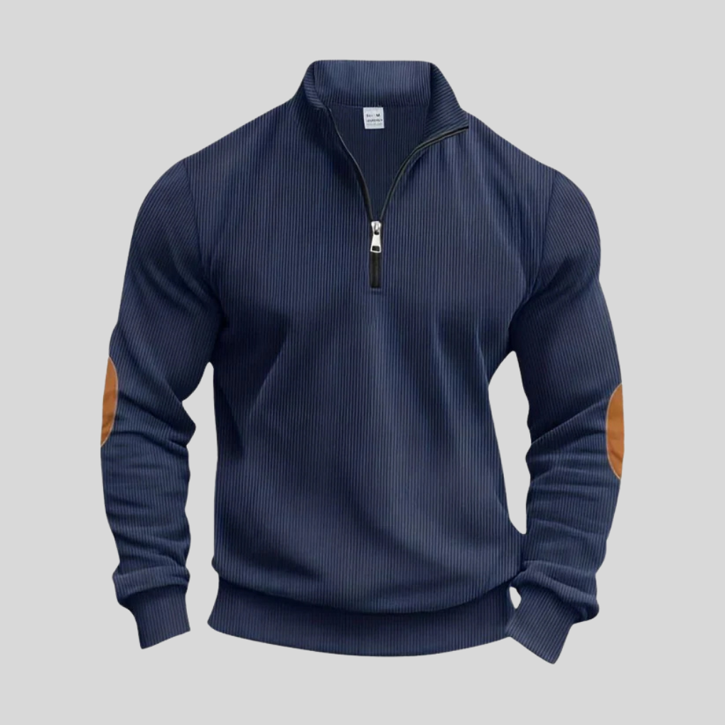 Pull homme à poignets côtelés