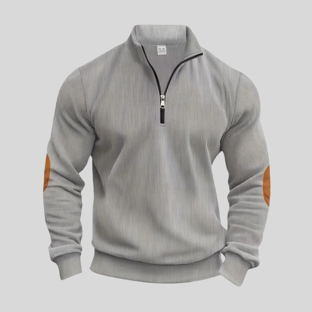Pull homme à poignets côtelés