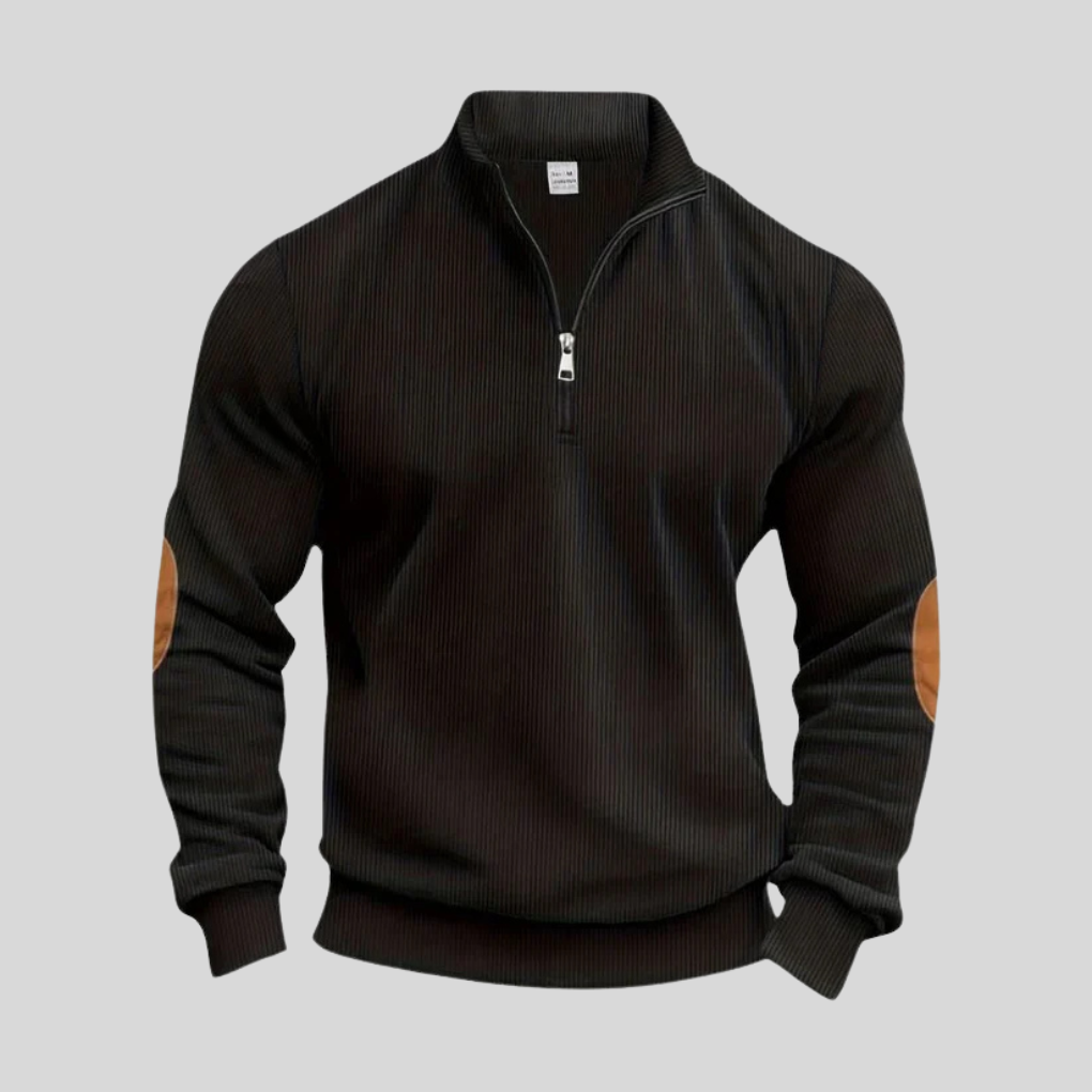 Pull homme à poignets côtelés