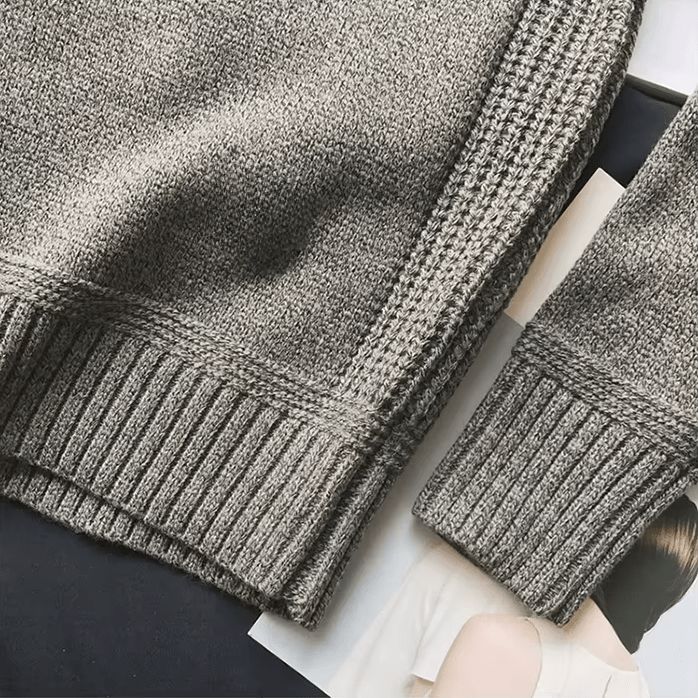 Pull homme col rond à coudières