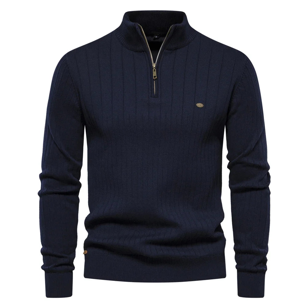 Pull homme zippé décontracté