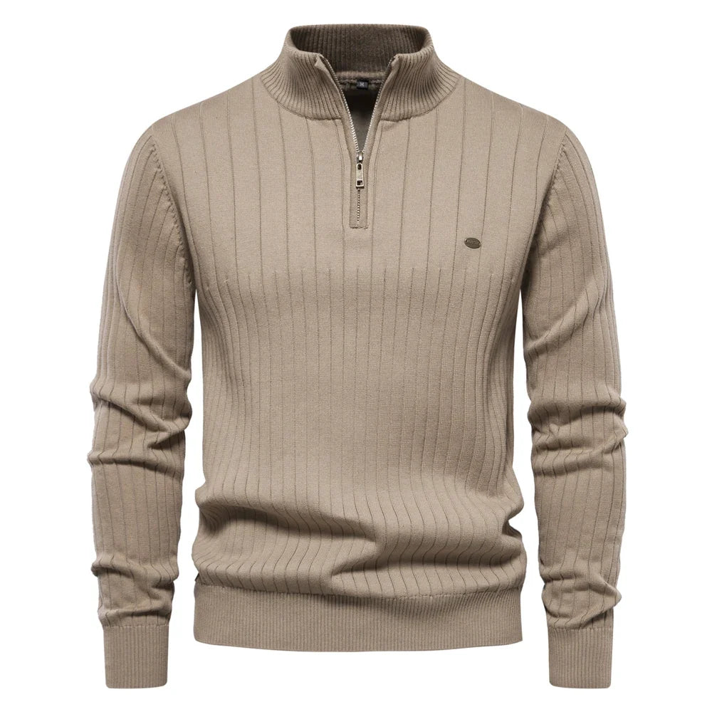 Pull homme zippé décontracté