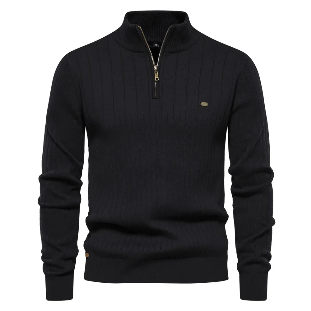 Pull homme zippé décontracté