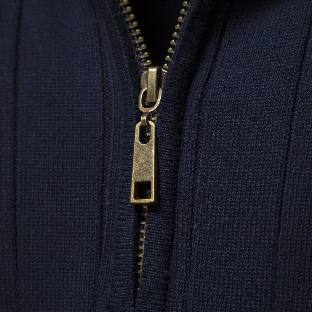Pull homme zippé décontracté
