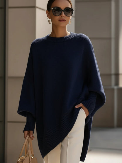 Pull oversize à col rond pour femme