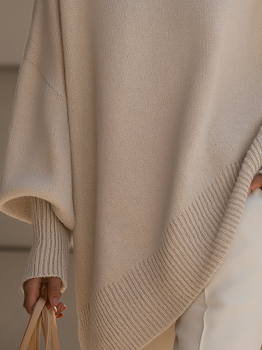 Pull oversize à col rond pour femme