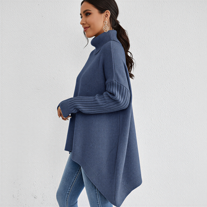 Pull oversize à col roulé pour femme
