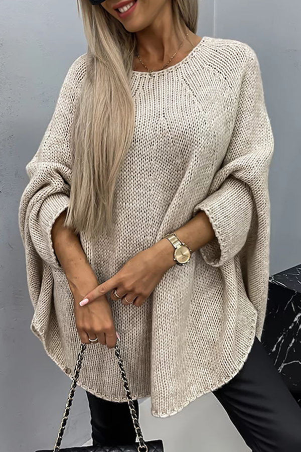 Pull oversize à manches raglan pour femme