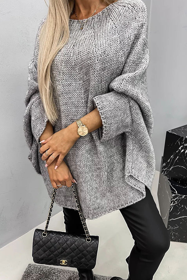 Pull oversize à manches raglan pour femme