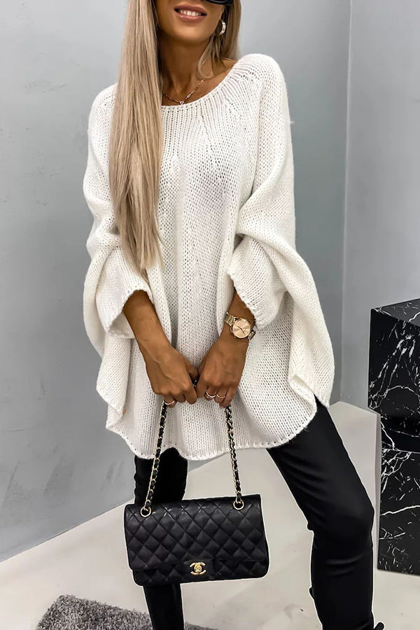 Pull oversize à manches raglan pour femme