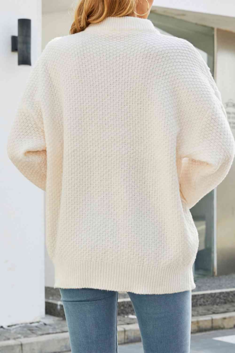 Pull oversize à torsades pour femme