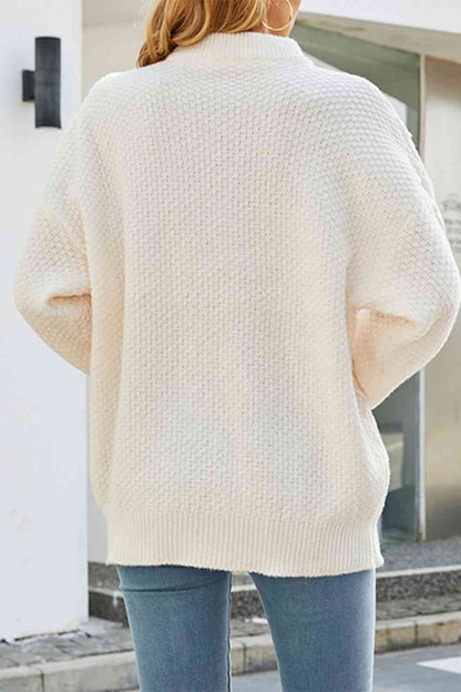 Pull oversize à torsades pour femme