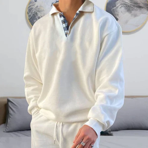 Pull polo homme coupe décontractée