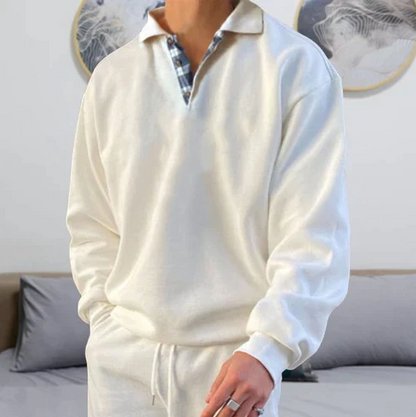 Pull polo homme coupe décontractée