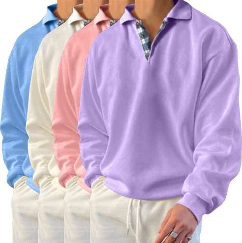 Pull polo homme coupe décontractée