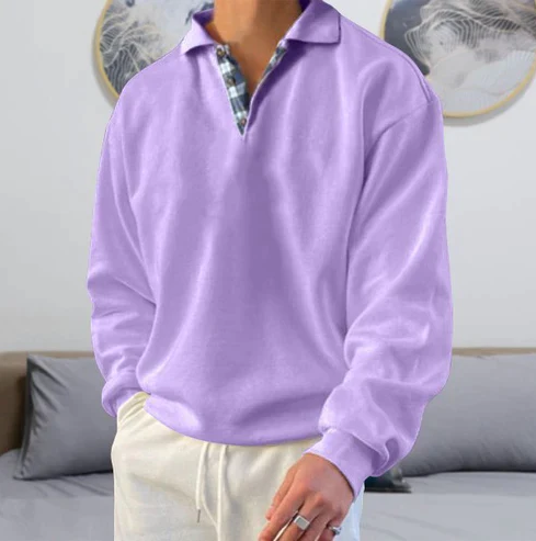 Pull polo homme coupe décontractée