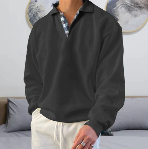 Pull polo homme coupe décontractée