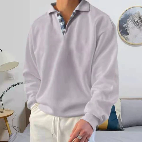 Pull polo homme coupe décontractée