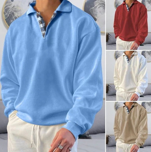 Pull polo homme coupe décontractée