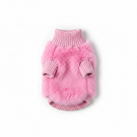 Pull pour chien en maille à col roulé, doux et duveteux