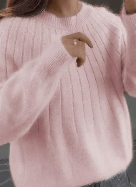 Pull tricoté duveteux – élégant et chaud