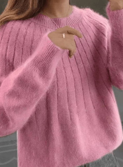 Pull tricoté duveteux – élégant et chaud