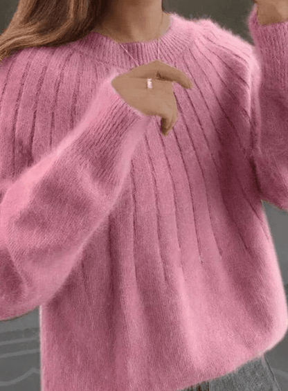 Pull tricoté duveteux – élégant et chaud