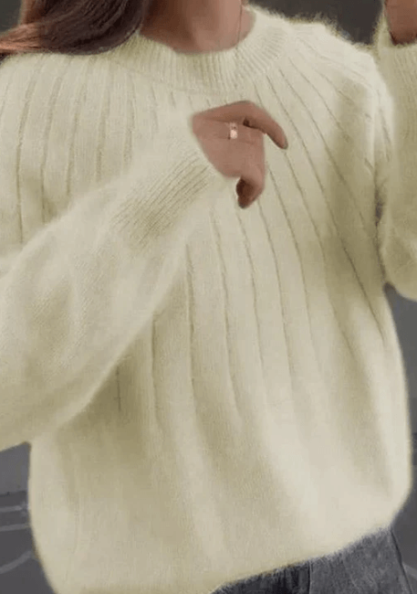 Pull tricoté duveteux – élégant et chaud
