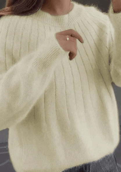 Pull tricoté duveteux – élégant et chaud