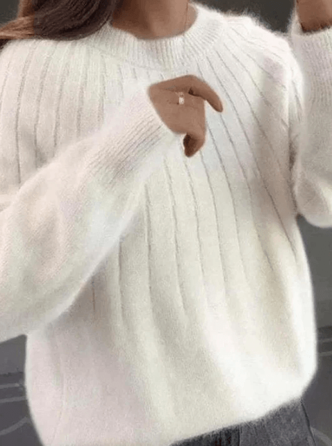 Pull tricoté duveteux – élégant et chaud